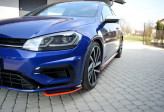 Maxton Design spoiler predného nárazníka VW Golf VII R / R-Line po FL Ver.8 - čierny lesklý