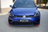 Maxton Design spoiler predného nárazníka VW Golf VII R / R-Line po FL Ver.8 - čierny lesklý