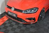 Maxton Design spoiler predného nárazníka VW Golf VII R / R-Line po FL Ver.6 - čierny lesklý