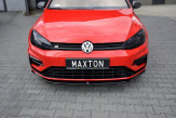 Maxton Design spoiler predného nárazníka VW Golf VII R / R-Line po FL Ver.5 - čierny lesklý