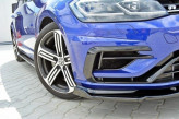 Maxton Design spoiler predného nárazníka VW Golf VII R / R-Line po FL Ver.1 - čierny lesklý