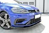 Maxton Design spoiler predného nárazníka VW Golf VII R / R-Line po FL Ver.1 - čierny lesklý