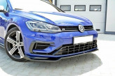 Maxton Design spoiler predného nárazníka VW Golf VII R / R-Line po FL Ver.2 - čierny lesklý