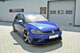 Maxton Design spoiler predného nárazníka VW Golf VII R / R-Line po FL Ver.2 - čierny lesklý