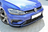 Maxton Design spoiler predného nárazníka VW Golf VII R / R-Line po FL Ver.3 - čierny lesklý