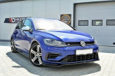 Maxton Design spoiler predného nárazníka VW Golf VII R / R-Line po FL Ver.3 - čierny lesklý