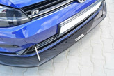 Maxton Design hybridný racing spoiler predného nárazníka VW Golf VII R / R-Line po FL - čierny lesklý + štandardný racing splitter