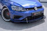 Maxton Design hybridný racing spoiler predného nárazníka VW Golf VII R / R-Line po FL - čierny lesklý + štandardný racing splitter