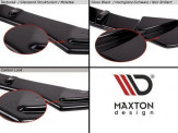 Maxton Design bočné spoilery zadného nárazníka Seat Leon 5F CUPRA po FL sportstourer Ver.4 - carbon look + červený