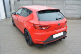 Maxton Design difúzor a bočné spoilery zadného nárazníka Seat Leon 5F CUPRA - čierny 