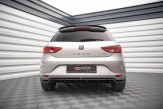 Maxton Design stredový spoiler zadného nárazníka (s vertikálnym rebrovaním) Seat Leon 5F hatchback - čierny lesklý 