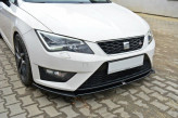 Maxton Design spoiler predného nárazníka Seat Leon 5F FR / CUPRA  - čierny lesklý  