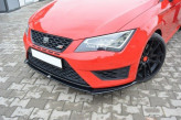 Maxton Design spoiler predného nárazníka Seat Leon 5F FR / CUPRA  - čierny lesklý  