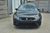 Maxton Design spoiler predného nárazníka Seat Leon 5F FR / CUPRA  - čierny lesklý  