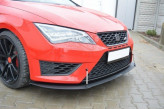 Maxton Design Racing spoiler predného nárazníka Seat Leon 5F FR / CUPRA  - čierny   