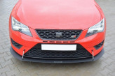 Maxton Design Racing spoiler predného nárazníka Seat Leon 5F FR / CUPRA  - čierny   