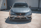 Maxton Design spoiler predného nárazníka Seat Leon 5F FR / CUPRA po FL Ver.7 - čierny lesklý  