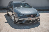 Maxton Design spoiler predného nárazníka Seat Leon 5F FR / CUPRA po FL Ver.7 - čierny lesklý  