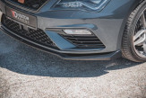 Maxton Design spoiler predného nárazníka Seat Leon 5F FR / CUPRA po FL Ver.7 - čierny lesklý  