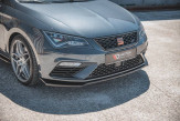 Maxton Design spoiler predného nárazníka Seat Leon 5F FR / CUPRA po FL Ver.7 - čierny lesklý  