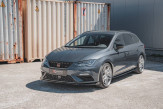 Maxton Design spoiler predného nárazníka Seat Leon 5F FR / CUPRA po FL Ver.7 - čierny lesklý  