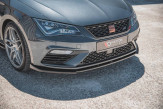 Maxton Design spoiler predného nárazníka Seat Leon 5F FR / CUPRA po FL Ver.6 - čierny lesklý  