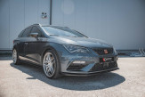 Maxton Design spoiler predného nárazníka Seat Leon 5F FR / CUPRA po FL Ver.6 - čierny lesklý  