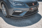 Maxton Design spoiler predného nárazníka Seat Leon 5F FR / CUPRA po FL Ver.5 - čierny lesklý  