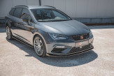 Maxton Design spoiler predného nárazníka Seat Leon 5F FR / CUPRA po FL Ver.5 - čierny lesklý  