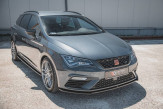 Maxton Design spoiler predného nárazníka Seat Leon 5F FR / CUPRA po FL Ver.4 - čierny lesklý  