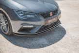 Maxton Design spoiler predného nárazníka Seat Leon 5F FR / CUPRA po FL Ver.4 - čierny lesklý  