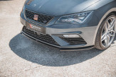 Maxton Design spoiler predného nárazníka Seat Leon 5F FR / CUPRA po FL Ver.4 - čierny lesklý  