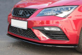 Maxton Design spoiler predného nárazníka Seat Leon 5F FR / CUPRA po FL Ver.1 - čierny lesklý  