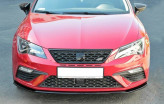 Maxton Design spoiler predného nárazníka Seat Leon 5F FR / CUPRA po FL Ver.2 - čierny lesklý  