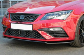 Maxton Design spoiler predného nárazníka Seat Leon 5F FR / CUPRA po FL Ver.2 - čierny lesklý  