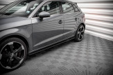 Maxton Design bočné prahové lišty AUDI A3 8V Sportback - čierny lesklý  