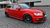 Maxton Design bočné prahové lišty AUDI A3 S-Line / S3 8V pred/po FL Sportback - čierny lesklý  