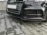 Maxton Design spoiler predného nárazníka AUDI A3 S-Line / S3 8V po FL Sedan Ver.2 - čierny lesklý  