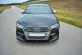 Maxton Design spoiler predného nárazníka AUDI A3 S-Line / S3 8V po FL Sedan Ver.1 - carbon look