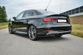 Maxton Design bočné spoilery zadného nárazníka AUDI A3 S-Line / S3 8V po FL Sedan - carbon look