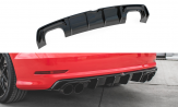 Maxton Design spoiler zadného nárazníka AUDI S3 8V Sedan - čierny lesklý  