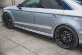 Maxton Design bočné prahové lišty AUDI A3 S-Line / S3 8V po FL Sedan Ver.2 - čierny lesklý  