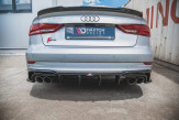 Maxton Design spoiler zadného nárazníka AUDI S3 8V po FL Sedan - čierny lesklý  