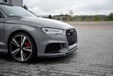 Maxton Design spoiler predného nárazníka AUDI RS3 8V po FL Sedan Ver.1 - carbon look  