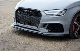 Maxton Design spoiler predného nárazníka AUDI RS3 8V po FL Sedan Ver.2 - carbon look