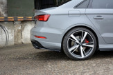 Maxton Design bočné spoilery zadného nárazníka AUDI RS3 8V po FL Sedan - carbon look  