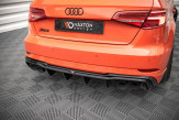 Maxton Design spoiler zadného nárazníka AUDI RS3 8V po FL Ver.2 - čierny lesklý  