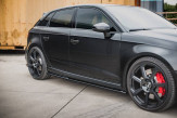 Maxton Design bočné prahové lišty AUDI RS3 8V po FL Sportback Ver.2 - čierny lesklý  