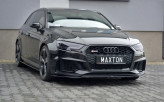 Maxton Design spoiler predného nárazníka AUDI RS3 8V po FL Sportback Ver.2 - čierny lesklý  