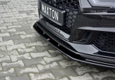 Maxton Design spoiler predného nárazníka AUDI RS3 8V po FL Sportback Ver.1 - čierny lesklý  